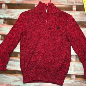 CHAPS | BOYS 1/2 ZIP PULLOVER COLOR SPECK KNIT SWEATER MED
